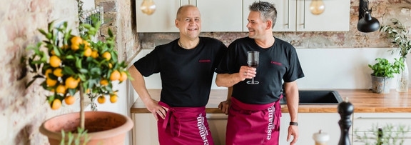 Eismänner Holger Saller und Klaus Di Prinzio