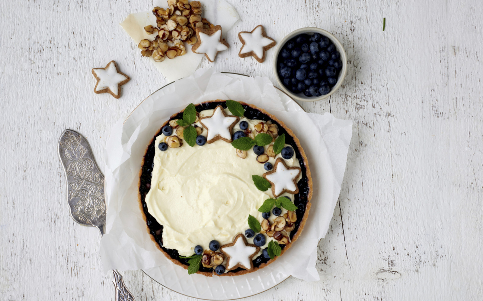 Frosting Blaubeer Tarte