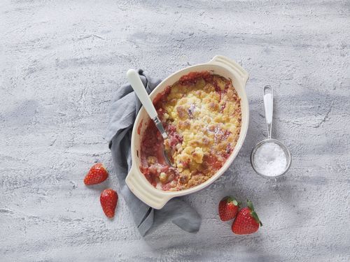 Picknick-Crumble mit Erdbeeren - Rezept