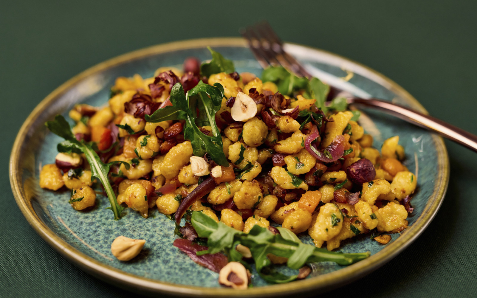 Knöpfle mit Kürbis und Haselnuss (Rezept von Johann Lafer)