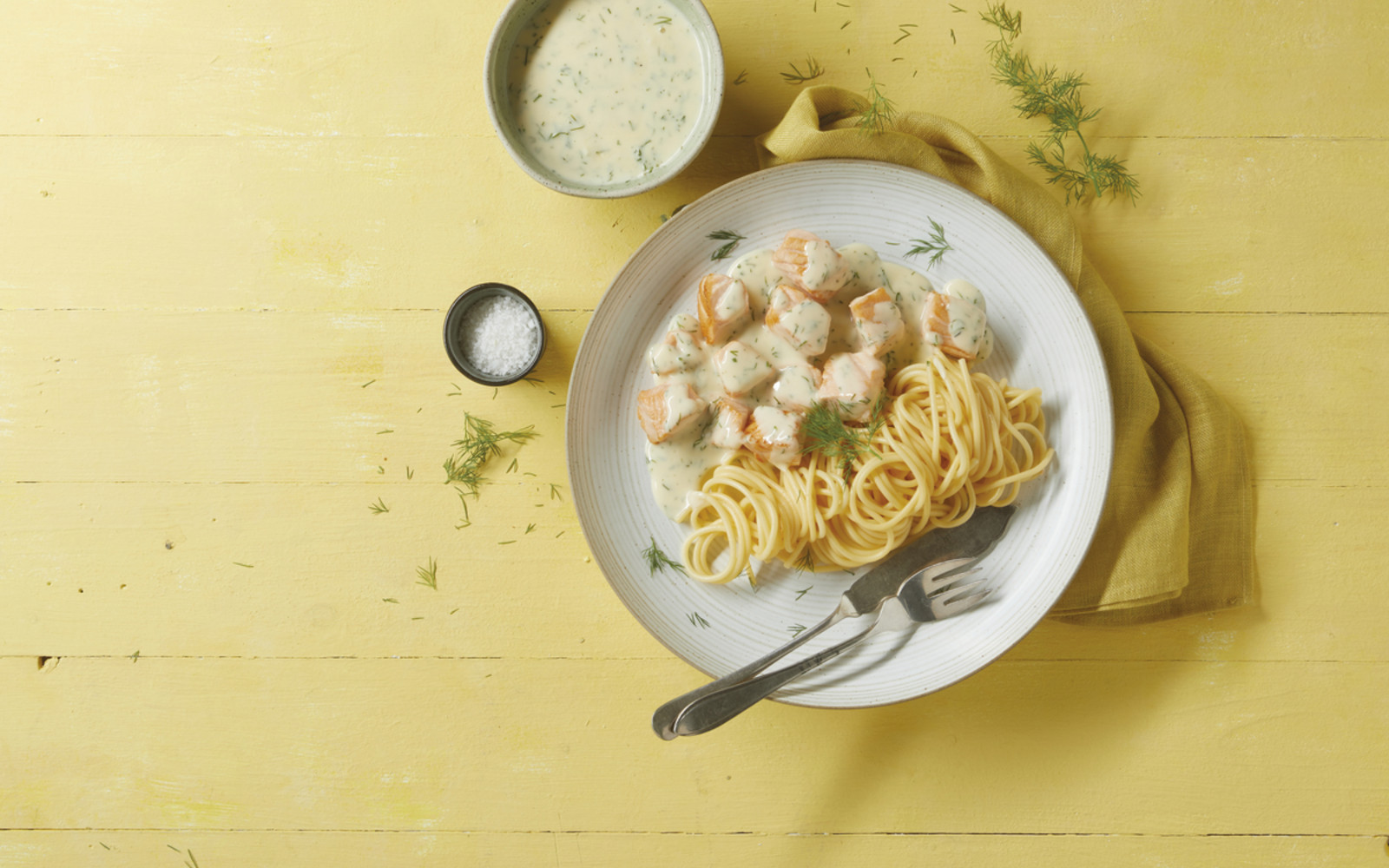 Lachs-Spaghetti