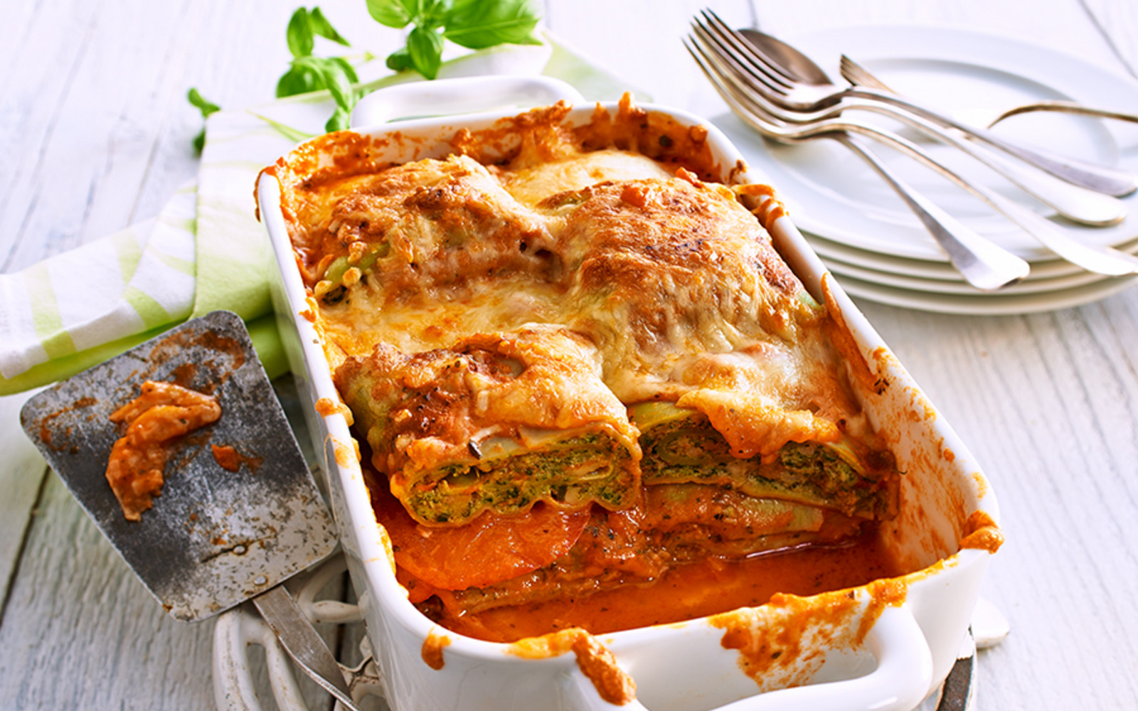 Maultaschen-Tomaten-Lasagne