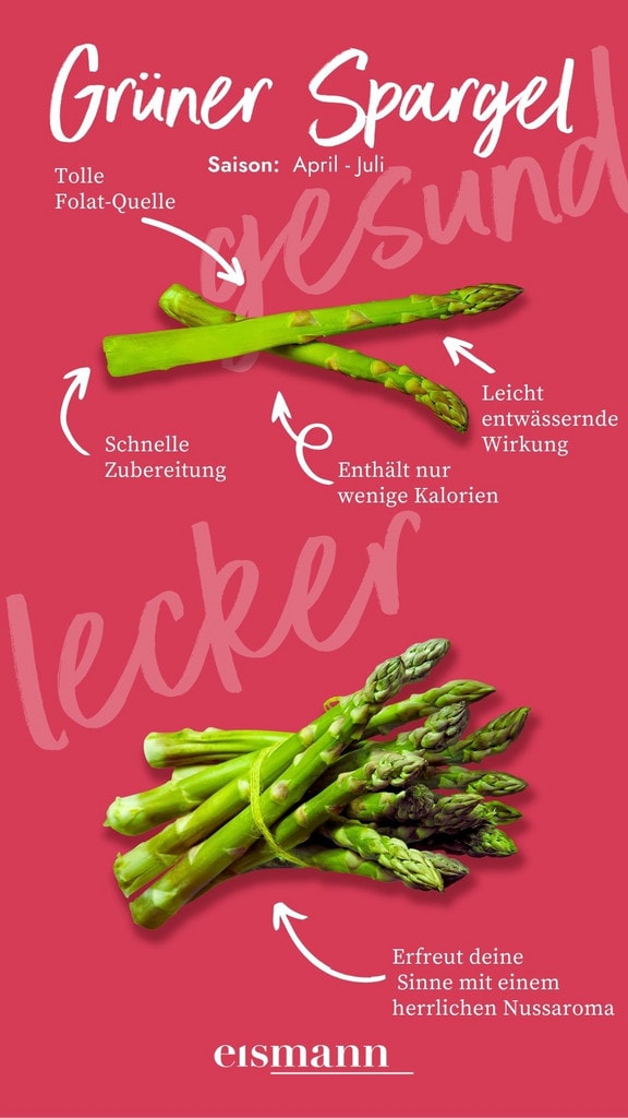 Grüner Spargel - Eigenschaften, Saison und Vorteile in der Ernährung