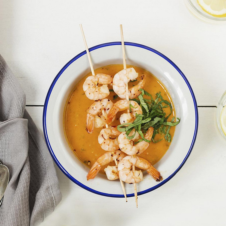 Rote Linsen-Kokos-Suppe