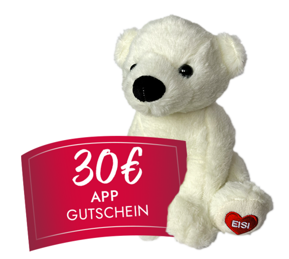 Eisi Kuscheltier mit 30€ App-Gutschein Eisi Kuscheltier mit 30€ App-Gutschein