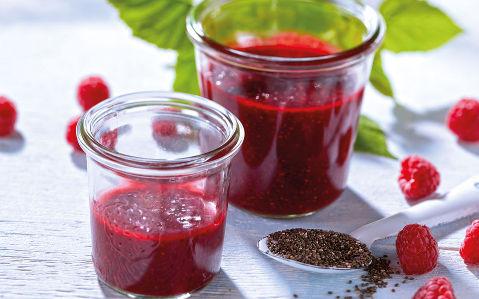 Schnelle Chia Himbeere