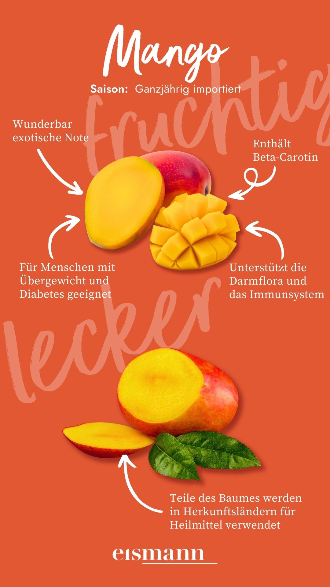 Mango - Eigenschaften, Saison und Vorteile in der Ernährung