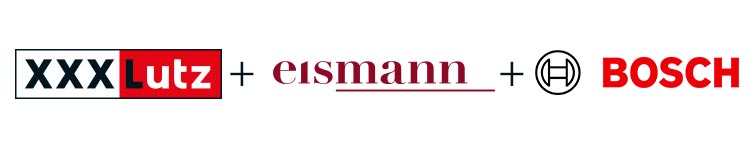 Logos XXXLutz, eismann, Bosch