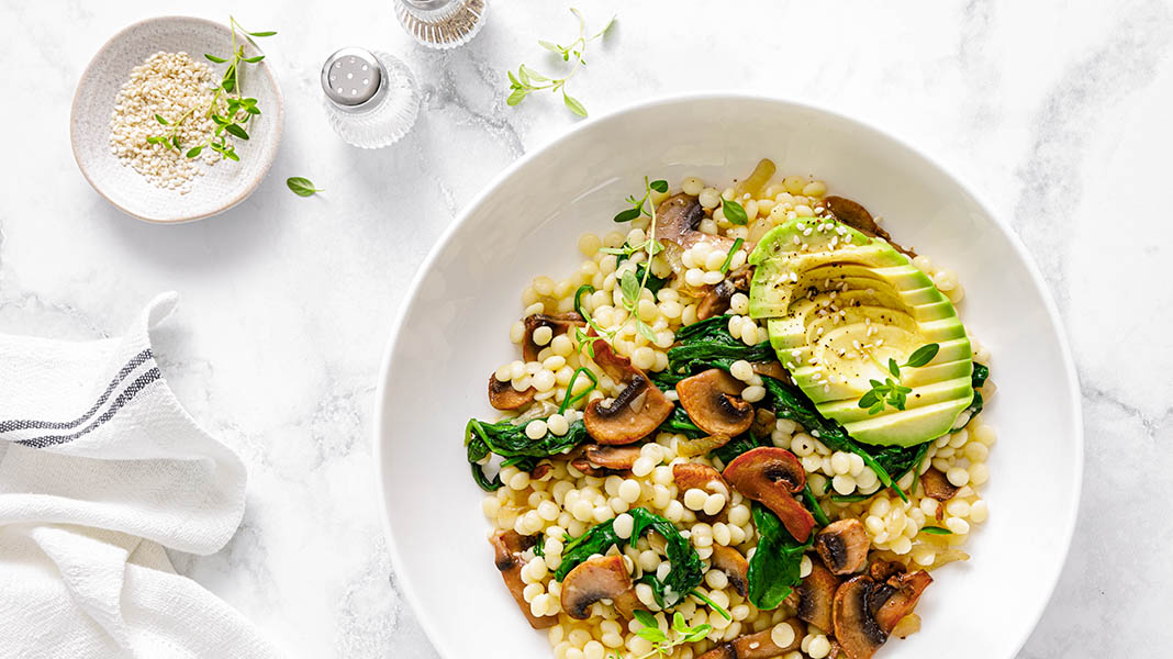 Linsensalat mit Champignons