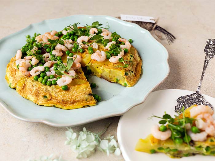 Erbsen Minz Frittata